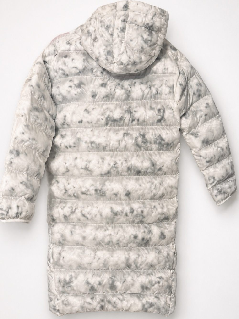 Nike White Ripstop Hooded Jacket with Subtle Marble Detail - Picture 5 of 9